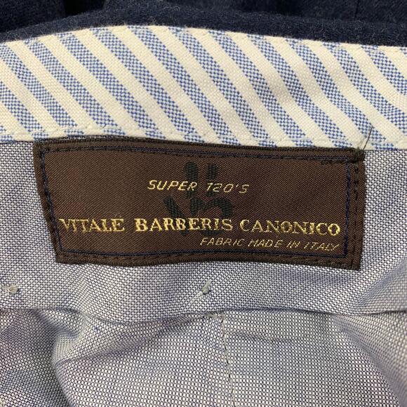 UNIVERSAL LANGUAGE Size 28 Navy Wool Cuffed Dress Pants - Picture 3 of 5